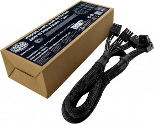 Cooler Master Adaptador de Corriente Tipo 1 PCI-E (12+4-pin) Macho - 3 x 8-pin Macho, 12VHPWR, 65cm, Negro 