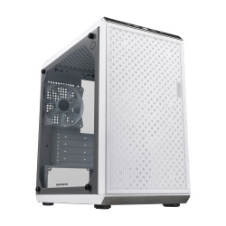Gabinete Cooler Master MasterBox Q300L V2 con Ventana, Mini-Tower, Micro-ATX/Mini-ITX, USB 3.2, sin Fuente, 1 Ventilador Instalado, Blanco 