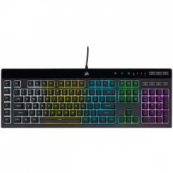 Teclado Gamer Corsair K55 RGB PRO LITE, Alámbrico, Negro (Ingles) ― BULK 