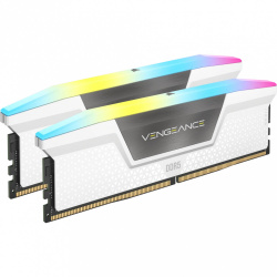 Kit Memoria RAM Corsair VENGEANCE RGB DDR5, 6400MHz, 32GB (2 x 16GB), Non-ECC, CL36, XMP, Blanco 