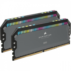 Kit Memoria RAM Corsair Dominator Platinum RGB DDR5, 5200MHz, 32GB (2 x 16GB), Non-ECC, CL40, EXPO/XMP, Gris 