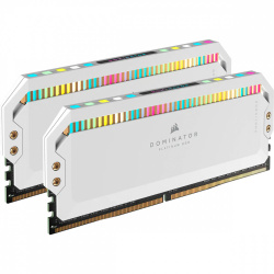 Kit Memoria RAM Corsair Dominator Platinum RGB DDR5, 5600MHz, 64GB - 2 x 32GB, CL40, XMP, Blanco 