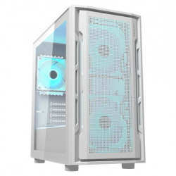 Gabinete Cougar Uniface Mini RGB, Mini-Tower, Micro-ATX/Mini-ITX, USB 2.0/3.0, sin Fuente, 3 Ventiladores Instalados, Blanco 