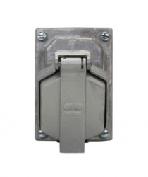 Crouse-Hinds Tomacorriente CPS-152-R, 1 Enchufe, 125 - 250V, 20A, Gris 