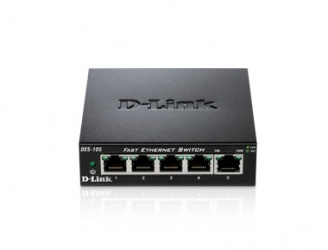 Switch D-Link Fast Ethernet DES-105, 5 Puertos 10/100Mbps, 1 Gbit/s, 2000 Entradas - No Administrable 