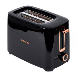 Daewoo Tostadora DST-6564, 2 Rebanadas, 700W, Negro 