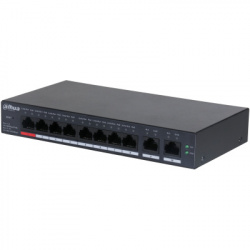 ﻿Switch Dahua Gigabit Ethernet DH-CS4010-8ET-110 8 Puertos PoE 10/100/1000 + 2 Puertos Uplink, 110W, 5.6 Gbit/s, 8000 Entradas - Administrable 