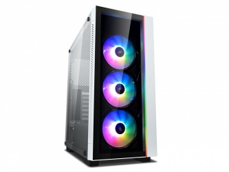 Gabinete DeepCool MATREXX 55 V3 ADD-RGB WH 3F, Midi-Tower, ATX/EATX/Micro-ATX/Mini-ITX, USB 2.0/3.0, sin Fuente, 3 Ventiladores Instalados, Negro/Blanco  