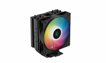 Disipador CPU DeepCool AG400 BK ARGB, 120mm, 500-2000RPM, Negro ― Esquina del disipador chueca 