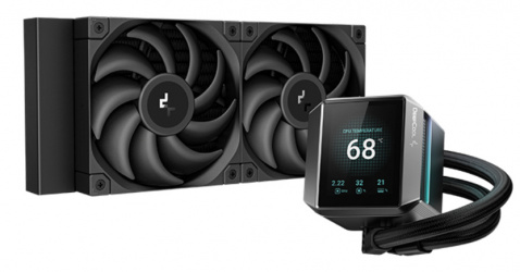 DeepCool MYSTIQUE 240 LX550 Enfriamiento Líquido para CPU, 2 x 120mm, 500 - 2150RPM, Negro 