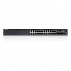 Switch Dell Gigabit Ethernet PowerConnect N3024, 24 Puertos 10/100/1000Mbps + 2 Puertos SFP, 212 Gbit/s, 16.384 Entradas - Gestionable 