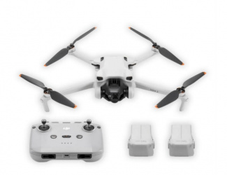 Drone DJI Mini 3 Fly con Cámara 4K, 4 Rotores, hasta 10.000 Metros, Blanco 