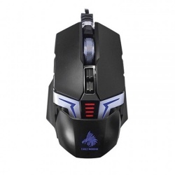 Mouse Gamer Ergonómico Eagle Warrior Óptico The Flash, Alámbrico, 4000DPI, Negro 