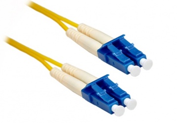 Enet Cable Fibra Óptica Dúplex Monomodo LC Macho - LC Macho, 9/125, 1 Metro, Amarillo 