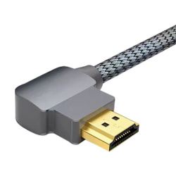 Epcom Cable HDMI en Angulo 90º HDMI 2.0 Macho - HDMI 2.0 Macho, 4K, 60Hz, 2 Metros, Gris 