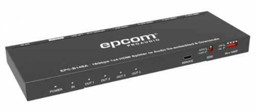 Epcom Video Splitter HDMI/Extractor de Audio EPC-B14SA, de 2 Puertos HDMI 