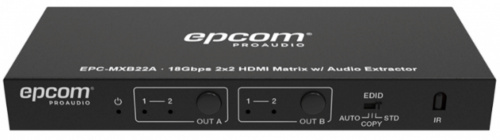 Epcom Extensor de Video Matricial EPC-MXB22A, 2 x 2 HDMI 4K/2K 