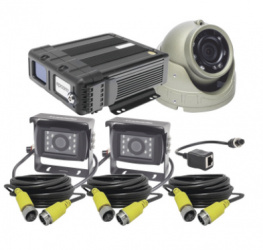 Epcom Kit de Vigilancia XMR401NHDKIT de 2 Cámaras CCTV Domo y 4 Canales, con Grabadora, Fuente de Poder 