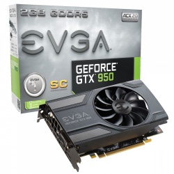 Tarjeta de Video EVGA NVIDIA GeForce GTX 950 SC, 2GB 128-bit GDDR5, PCI Express 3.0 x16 