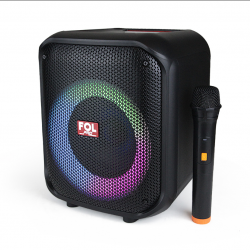 ﻿FOL Bocina Portátil FS-L1206M, Bluetooth, Alámbrico/Inalámbrico, 50W RMS, USB, Negro 