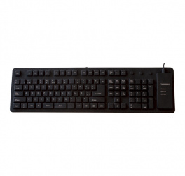 Teclado Fussion Acustic KB-2006, Alámbrico, USB, Negro (Inglés) 