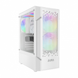 Gabinete Gamdias AURA GC7, Midi-Tower, ATX/Micro-ATX/Mini-ITX, USB 2.0/3.0, sin Fuente, 3 Ventiladores Instalados, Blanco 