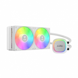 Gamdias AURA GL240 V2 Enfriamiento Liquido para CPU, 2x 120mm, 800 - 1800 RPM, Blanco 