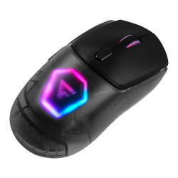 Mouse Gamer Game Factor Óptico MOW700, Inalámbrico, Bluetooth, USB, 26.000DPI, Negro 