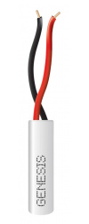 Genesis Bobina de Cable de Alarma, 2x 22 AWG, 305 Metros, Negro/Rojo/Blanco 