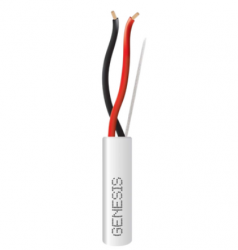 Genesis Bobina de Cable de Alarma, 2x 18 AWG, 305 Metros, Blanco 