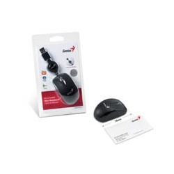 Mouse Genius Optico Micro Traveler, 1200DPI, USB, Negro 