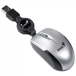 Mouse Genius Óptico Micro Traveler V2, Alámbrico, USB, 1000DPI, Plata 