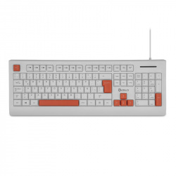 Teclado Getttech GGK-ESMWR-02-WH, Alámbrico, USB, Blanco (Español) 