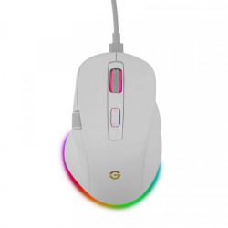 Mouse Gamer Getttech GGM-RGBTR-01-WH, Inalámbrico/Alámbrico, Bluetooth, USB, 6400DPI, Blanco 