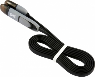 Ghia Cable USB A Macho - Micro USB B Macho, 1 Metro, Negro/Gris 