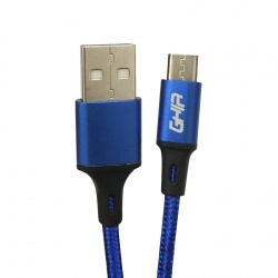 Ghia Cable USB A Macho - Micro USB A Macho, 1 Metro, Azul 