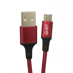 Ghia Cable USB A Macho - Micro-USB A Macho, 1 Metro, Rojo 