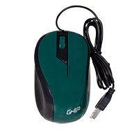 Mouse Ghia GMA50V, Alámbrico, USB, 1200 DPI, Verde 