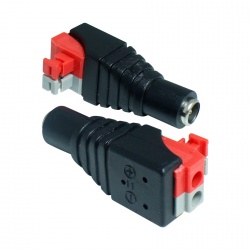 Ghia Conector DC Hembra, Negro, 10 Conectores 