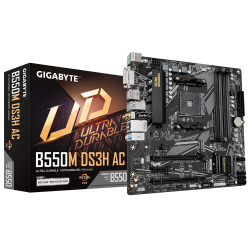 Tarjeta Madre Gigabyte B550M DS3H AC (rev. 1.7), Micro-ATX, Socket AM4, AMD B550, 128GB DDR4, HDMI/DP para AMD 