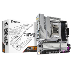 Tarjeta Madre Gigabyte B650M AORUS ELITE AX ICE, Micro-ATX, Socket AM5, AMD B650, 256GB DDR5, HDMI/DP para AMD 