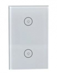 Haier Interruptor de Luz Inteligente WF02, 2 Botones, WiFi, Blanco 