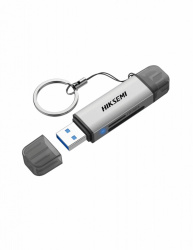 ﻿Hiksemi Lector de Memoria HS-HUB-CR01, SD/MicroSD, USB 3.0, Plata 