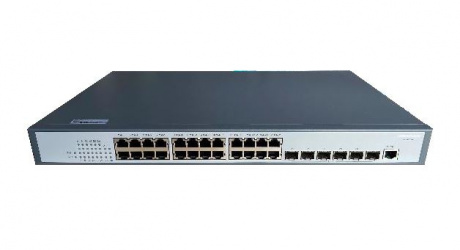 Switch Hikvision Gigabit Ethernet DS-3E3730, 24 Puertos 10/100/1000 + 6 Puertos 10G SFP+, 598 Gbit/s, 32.000 Entradas - No Administrable 