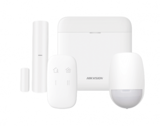 Hikvision Kit Sistema de Alarma DS-PWA48-K AX PRO, Inalámbrico, Incluye 1 Hub con Batería de Respaldo/1 Sensor PIR/1 Contacto Magnético/1 Control Remoto 