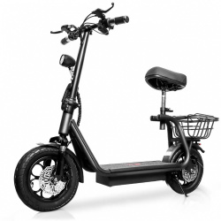 Honey Whale Scooter M5 Pro, Hasta 50km/h, 750W, máx. 150kg, Negro 