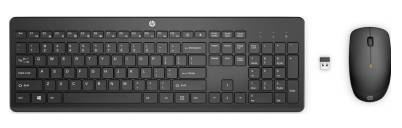 Kit de Teclado y Mouse HP 235 , Inalámbrico, USB-A, Negro (Inglés) 