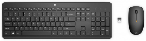 .Kit de Teclado y Mouse HP 235, Inalámbrico, Negro (Inglés) 