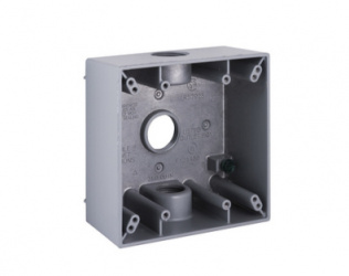Hubbell Caja para Pared 5341-0, 3 Salidas, Aluminio 