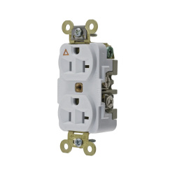 Hubbell Tomacorriente HUB-IG5362W, 2 Enchufes, 125V, 20A, Blanco 